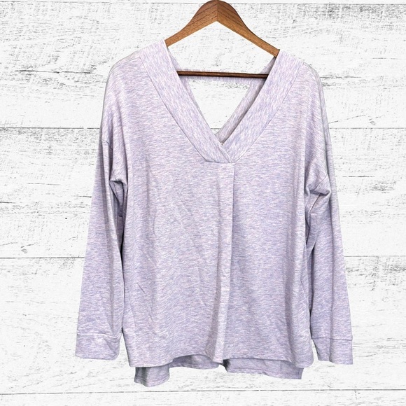 Cupio Gray and Purple Asymmetrical Blouse Relaxed Fit - Picture 1 of 4